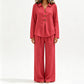 Tweedelige set voor dames: casual top met lange mouwen en broek