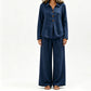 Tweedelige set voor dames: casual top met lange mouwen en broek