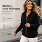 Gebreid vest met capuchon en ritssluiting voor dames