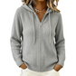 Gebreid vest met capuchon en ritssluiting voor dames
