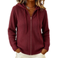 Gebreid vest met capuchon en ritssluiting voor dames