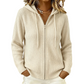 Gebreid vest met capuchon en ritssluiting voor dames