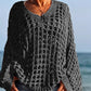 Casual effen gebreide top voor dames