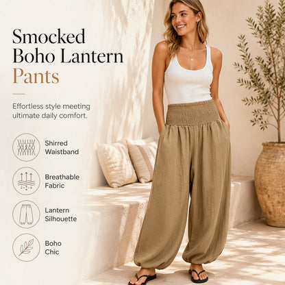 Casual harembroek voor dames met gesmokte taille