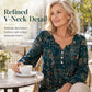 Elegante damesblouse met V-hals en knopen