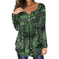 Elegante damesblouse met V-hals en knopen
