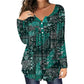 Elegante damesblouse met V-hals en knopen