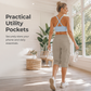 Casual capribroek met trekkoord voor dames, knielengte