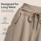 Casual capribroek met trekkoord voor dames, knielengte