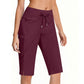 Casual capribroek met trekkoord voor dames, knielengte