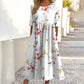 ✨Superaanbieding: 50% KORTING 👗 Damesjurk met korte mouwen, print en zakken