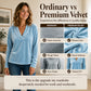 Elegante fluwelen top met V-hals voor dames