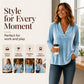 Elegante fluwelen top met V-hals voor dames