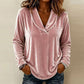Elegante fluwelen top met V-hals voor dames