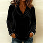 Elegante fluwelen top met V-hals voor dames