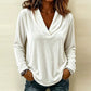 Elegante fluwelen top met V-hals voor dames