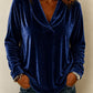 Elegante fluwelen top met V-hals voor dames