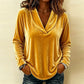 Elegante fluwelen top met V-hals voor dames