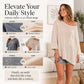 Casual, comfortabele gebreide top met ronde hals voor dames