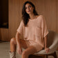 Casual, comfortabele gebreide top met ronde hals voor dames