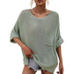 Casual, comfortabele gebreide top met ronde hals voor dames