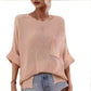 Casual, comfortabele gebreide top met ronde hals voor dames