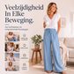 Casuele wijde pijpen broek met trekkoord voor dames