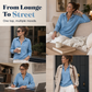 T-shirt met rits en nonchalante textuur