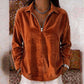 T-shirt met rits en nonchalante textuur