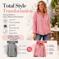 Damesblouse met ruches en V-hals