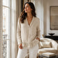 Damesblouse met ruches en V-hals
