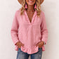 Damesblouse met ruches en V-hals