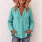 Damesblouse met ruches en V-hals