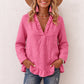 Damesblouse met ruches en V-hals