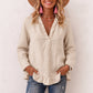 Damesblouse met ruches en V-hals