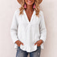 Damesblouse met ruches en V-hals