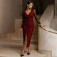 ✨Nieuw binnen & speciale aanbiedingen – Glitterende bodycon-jurk voor dames met mouwen van mesh