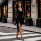 ✨Nieuw binnen & speciale aanbiedingen – Glitterende bodycon-jurk voor dames met mouwen van mesh