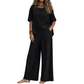 Set met ruimvallend topje en wijde broek voor dames