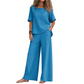 Set met ruimvallend topje en wijde broek voor dames