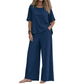 Set met ruimvallend topje en wijde broek voor dames