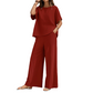 Set met ruimvallend topje en wijde broek voor dames