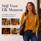 Elegant fluwelen damesmodel met V-hals