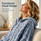 Gebreide hoodie met luipaardprint voor dames