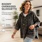 Gebreide hoodie met luipaardprint voor dames