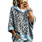 Gebreide hoodie met luipaardprint voor dames
