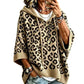 Gebreide hoodie met luipaardprint voor dames