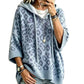 Gebreide hoodie met luipaardprint voor dames