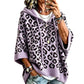 Gebreide hoodie met luipaardprint voor dames