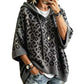 Gebreide hoodie met luipaardprint voor dames